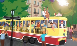 Весёлый трамвай с одесской музыкой